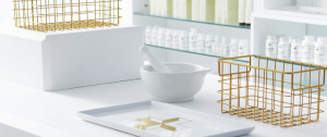 Apotheca Compounding Pharmacy Feature Table with Mortar & Pestle